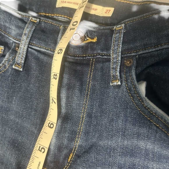 Levi’s 724 High Waist Straight Cropped Jeans Sz 27 - Picture 13 of 13